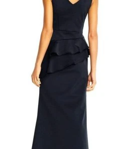Adrianna Papell - AP1E202233 Sleeveless Layered Peplum Gown