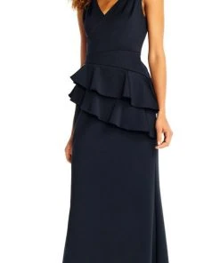 Adrianna Papell - AP1E202233 Sleeveless Layered Peplum Gown