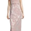 Adrianna Papell - AP1E203063 Pleated Jewel Metallic Knit Column Dress 2 Adrianna Papell - AP1E203063 Pleated Jewel Metallic Knit Column Dress