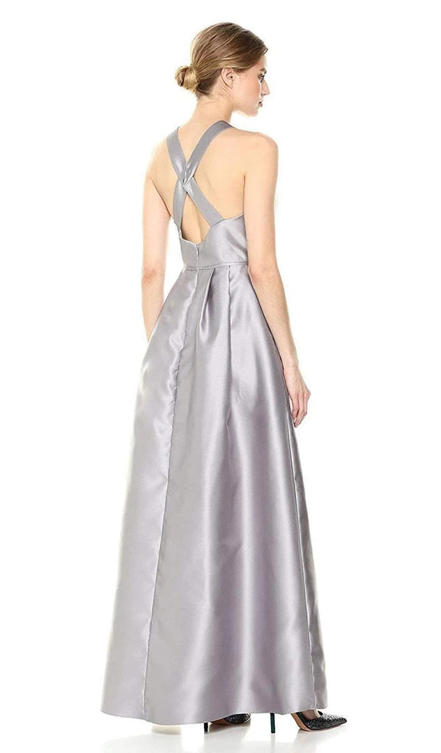 Adrianna Papell - AP1E203176 Embellished Halter Long A-line Dress Formal Gowns 4 Adrianna Papell - AP1E203176 Embellished Halter Long A-line Dress Formal Gowns