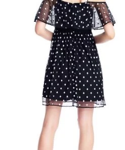 Adrianna Papell - AP1E203196 Polka Dot Square Neck A-line Dress