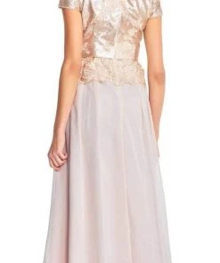 Adrianna Papell - AP1E203408 Embroidered And Sequined Chiffon Dress Formal Gowns