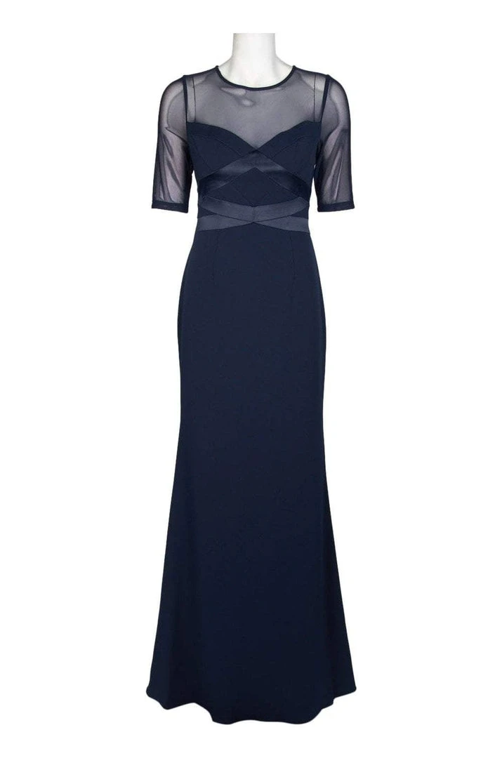 Formal Gowns Adrianna Papell - AP1E203438 Sheer Quarter Length Sleeve Sheath Dress 7 Formal Gowns Adrianna Papell - AP1E203438 Sheer Quarter Length Sleeve Sheath Dress