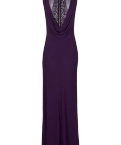 Adrianna Papell - AP1E203781 Embellished Bateau Jersey Sheath Dress