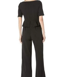 Adrianna Papell - AP1E205587 Short Sleeve V Neck Jumpsuit Plus Size Dresses