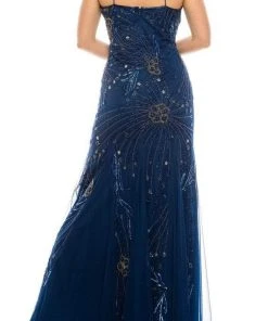 Formal Gowns Adrianna Papell - AP1E205597 V Neck Beaded Long Dress