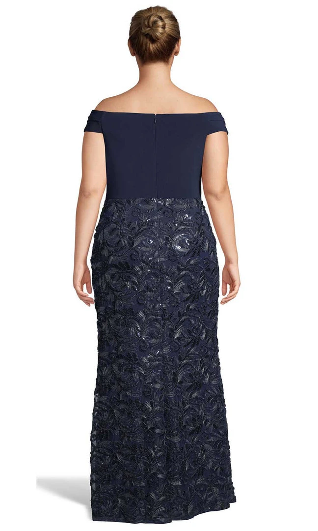 Adrianna Papell - AP1E205705 Off Shoulder Embroidered Soutache Dress 4 Adrianna Papell - AP1E205705 Off Shoulder Embroidered Soutache Dress