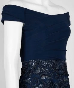 Adrianna Papell - AP1E205705 Off Shoulder Embroidered Soutache Dress 9 Adrianna Papell - AP1E205705 Off Shoulder Embroidered Soutache Dress