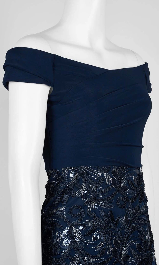 Adrianna Papell - AP1E205705 Off Shoulder Embroidered Soutache Dress 6 Adrianna Papell - AP1E205705 Off Shoulder Embroidered Soutache Dress