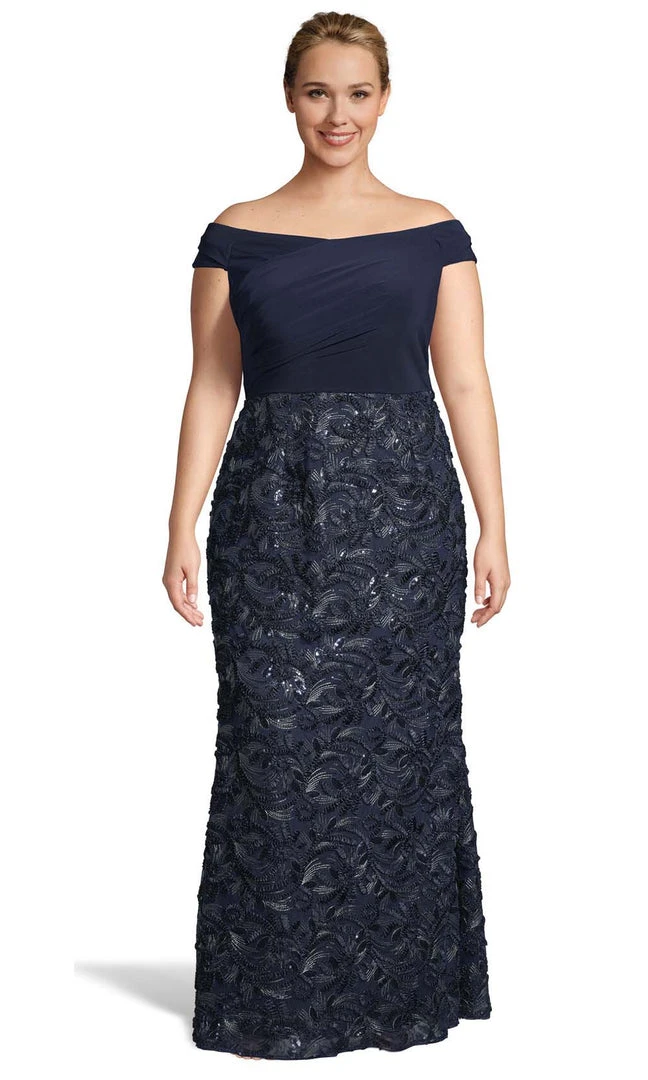 Adrianna Papell - AP1E205705 Off Shoulder Embroidered Soutache Dress 3 Adrianna Papell - AP1E205705 Off Shoulder Embroidered Soutache Dress