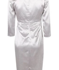 Plus Size Dresses Adrianna Papell - AP1E205746 V Neck Satin Fitted Dress 12 Plus Size Dresses Adrianna Papell - AP1E205746 V Neck Satin Fitted Dress