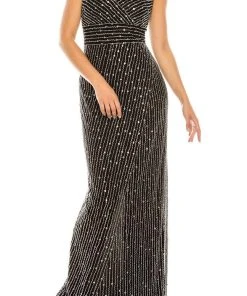 Adrianna Papell - AP1E205824 Illusion Bateau Fitted Evening Dress Formal Gowns