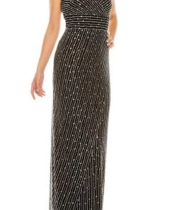 Adrianna Papell - AP1E205824 Illusion Bateau Fitted Evening Dress Formal Gowns