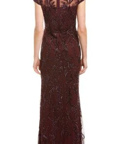 Formal Gowns Adrianna Papell - AP1E205915 Illusion Neckline Beaded Evening Gown