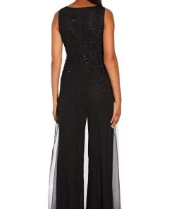 Adrianna Papell - AP1E206320 Embellished V Neck Jumpsuit