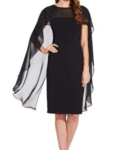 Cocktail Dresses Adrianna Papell - AP1E206417 Knee Length Beaded Soutache Dress