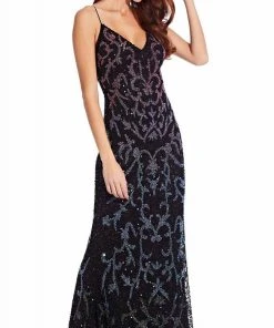 Formal Gowns Adrianna Papell - AP1E206840 Multi-Colored Embellished Sheath Dress 12 Formal Gowns Adrianna Papell - AP1E206840 Multi-Colored Embellished Sheath Dress