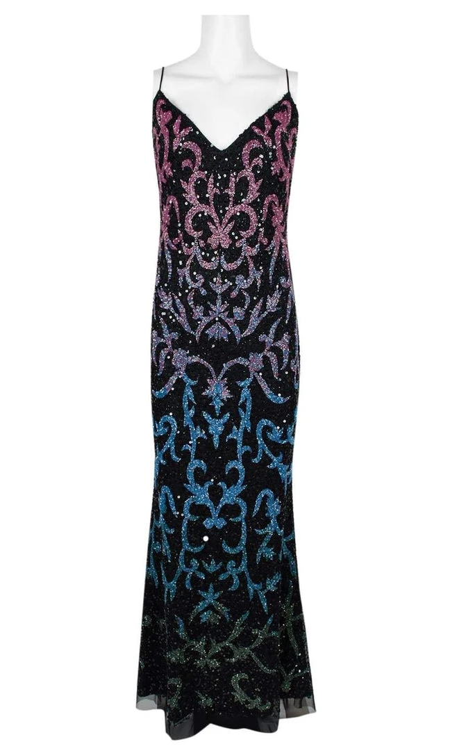 Formal Gowns Adrianna Papell - AP1E206840 Multi-Colored Embellished Sheath Dress 8 Formal Gowns Adrianna Papell - AP1E206840 Multi-Colored Embellished Sheath Dress