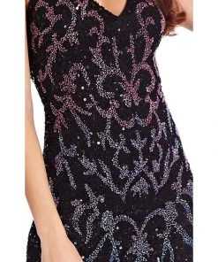 Formal Gowns Adrianna Papell - AP1E206840 Multi-Colored Embellished Sheath Dress 13 Formal Gowns Adrianna Papell - AP1E206840 Multi-Colored Embellished Sheath Dress