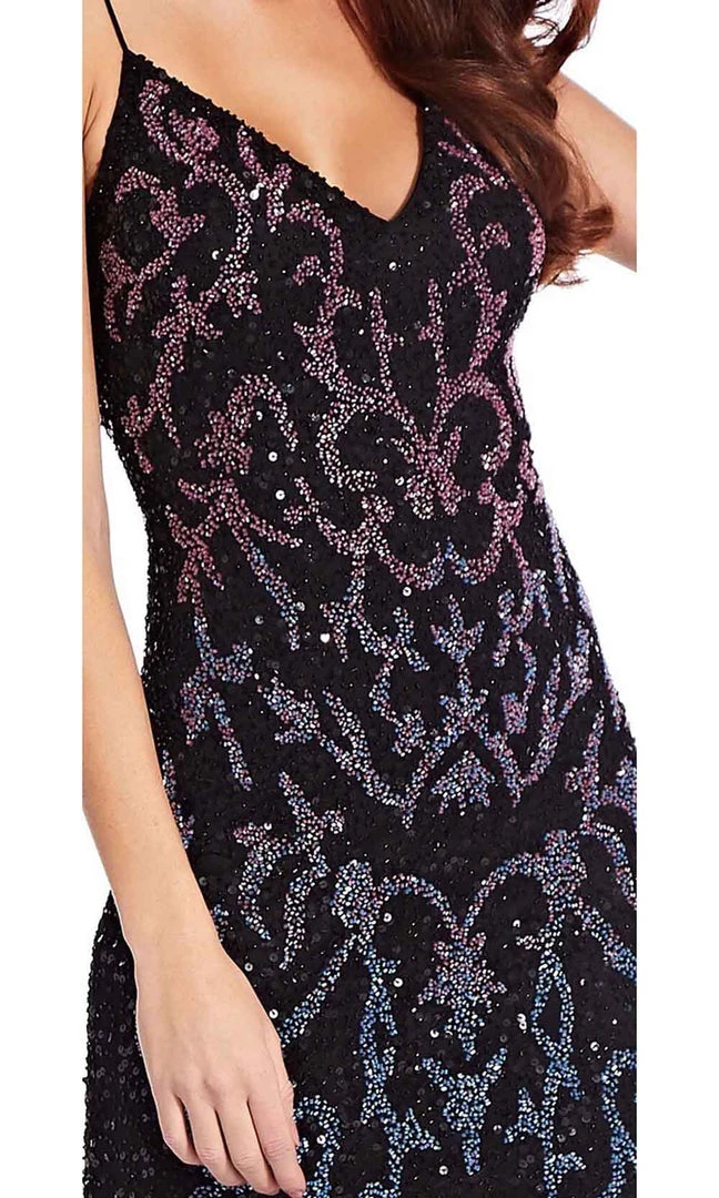 Formal Gowns Adrianna Papell - AP1E206840 Multi-Colored Embellished Sheath Dress 6 Formal Gowns Adrianna Papell - AP1E206840 Multi-Colored Embellished Sheath Dress