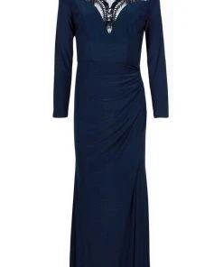 Adrianna Papell - AP1E206953 Embellished Long Sleeve Sheath Dress 11 Adrianna Papell - AP1E206953 Embellished Long Sleeve Sheath Dress