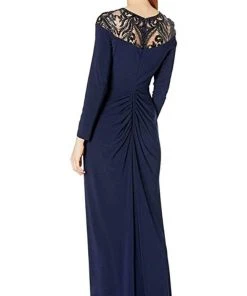 Adrianna Papell - AP1E206953 Embellished Long Sleeve Sheath Dress 9 Adrianna Papell - AP1E206953 Embellished Long Sleeve Sheath Dress