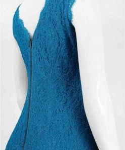 Adrianna Papell - Bateau Neck Lace Sheath Dress 41871750