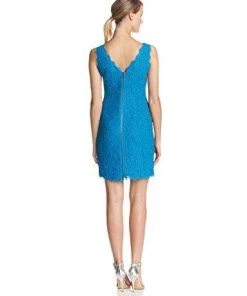 Adrianna Papell - Bateau Neck Lace Sheath Dress 41871750