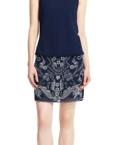 Adrianna Papell - Bateau Neckline Embellished Short Dress AP1E200231 Cocktail Dresses