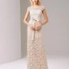 Adrianna Papell - Bateau Neckline Lace Evening Dress 81883990 Formal Gowns