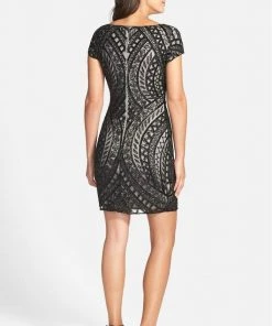 Cocktail Dresses Adrianna Papell - Beaded Sheath Dress 41902260