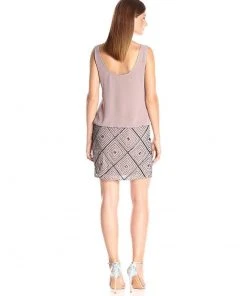 Cocktail Dresses Adrianna Papell - Blouson Bateau Neck Dress AP1E200408