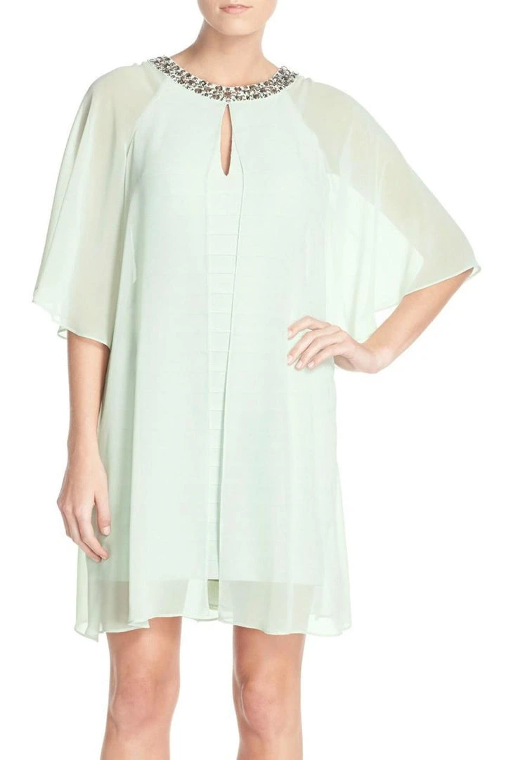 Adrianna Papell - Chiffon Overlay Tent Dress 12261960 6 Adrianna Papell - Chiffon Overlay Tent Dress 12261960