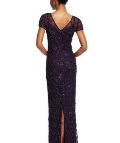 Adrianna Papell - Embellished Bateau Neckline Long Dress 91929590 Formal Gowns 6 Adrianna Papell - Embellished Bateau Neckline Long Dress 91929590 Formal Gowns