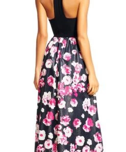 Adrianna Papell - Halter Floral Print Long Dress AP1E200109 Formal Gowns 6 Adrianna Papell - Halter Floral Print Long Dress AP1E200109 Formal Gowns