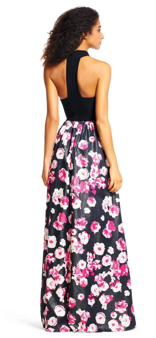 Adrianna Papell - Halter Floral Print Long Dress AP1E200109 Formal Gowns 4 Adrianna Papell - Halter Floral Print Long Dress AP1E200109 Formal Gowns