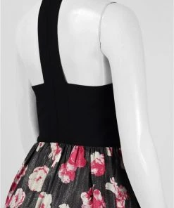 Adrianna Papell - Halter Floral Print Long Dress AP1E200109 Formal Gowns 7 Adrianna Papell - Halter Floral Print Long Dress AP1E200109 Formal Gowns