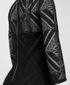 Adrianna Papell - Lace Cut Out Pattern Jewel Neck Dress 16260630 Cocktail Dresses