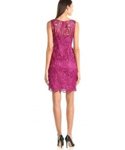 Cocktail Dresses Adrianna Papell - Lace Overlay Dress 41863800