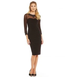 Cocktail Dresses Adrianna Papell - Long Sleeve Cocktail Dress AP1E200120