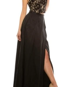 Adrianna Papell - MN2E200991 Two-Piece Halter Dress Formal Gowns 10 Adrianna Papell - MN2E200991 Two-Piece Halter Dress Formal Gowns