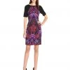 Adrianna Papell - Print Colorblock Short Sheath Dress AP1D100057 Cocktail Dresses