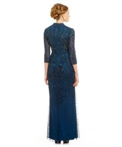 Formal Gowns Adrianna Papell - Quarter Length Sleeves Long Dress AP1E200282