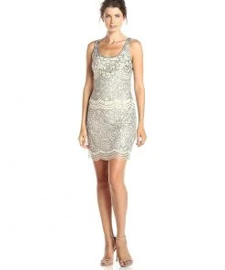 Adrianna Papell - Scalloped Sequins Dress 41912200 Cocktail Dresses