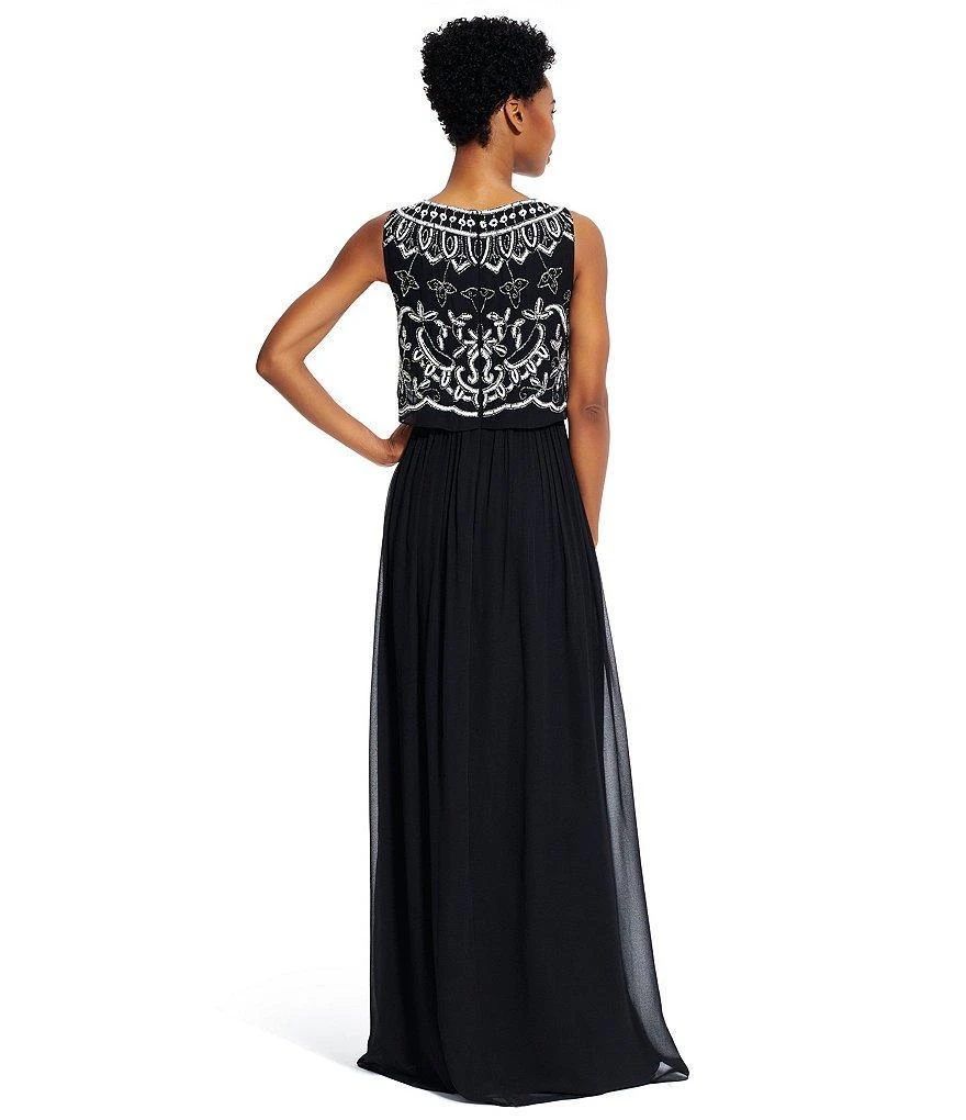 Adrianna Papell - Sequined Bateau Neck Dress 91928840 4 Adrianna Papell - Sequined Bateau Neck Dress 91928840