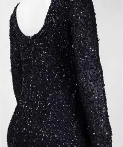 Adrianna Papell - Sequined Mesh Dress 41915670