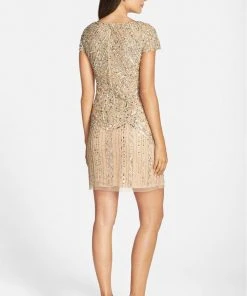 Adrianna Papell - Sequined Ornate Dress 41911070 Cocktail Dresses 6 Adrianna Papell - Sequined Ornate Dress 41911070 Cocktail Dresses