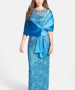 Adrianna Papell - Sleeveless Lace Long Dress 81890040 Formal Gowns