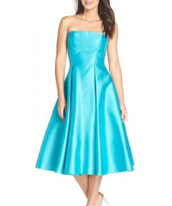 Adrianna Papell - Strapless Tea Length Dress 41912150 Cocktail Dresses