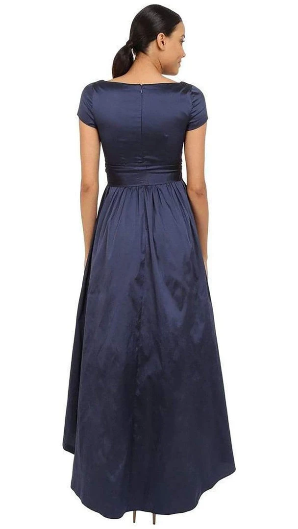 Adrianna Papell V-Neck Ruched Taffeta High-Low Dress 81917430 - 1 Pc Navy In Size 8 Available Formal Gowns 4 Adrianna Papell V-Neck Ruched Taffeta High-Low Dress 81917430 - 1 Pc Navy In Size 8 Available Formal Gowns